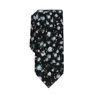 Original Penguin Mens Blue White Floral Doral Slim Cotton Neck Tie Workwear New
